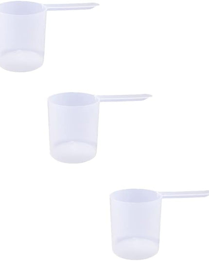 Plastic Measuring Scoop, (148 cc | .625 Cup | 5 oz. | 148 mL) Long Handle Spoons for Powders, Granules, Coffee, Pet Food, Baking Supplies, Protein and Other Dry Goods, BPA Free (Set of 3)
