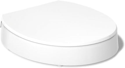 KOHLER 25876-0 Hyten 3" Height, Elevated Soft Close Round Toilet Seat, Contoured Seat with Grip-Tight Bumpers, Quick-Attach Hardware, White