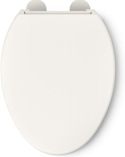 KOHLER 25875-96 Hyten 3" Height, Elevated Soft Close Elongated Toilet Seat, Contoured Seat with Grip-Tight Bumpers, Quick-Attach Hardware, No Slam Toilet Seat, Biscuit