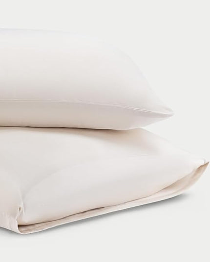Cozy Earth King Pillowcases Set of 2 - Made of 100% Viscose from Bamboo, Ultra-Soft & Luxury, Woven from Naturally Breathable & Lightweight Fabric - Oat