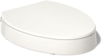 KOHLER 25875-96 Hyten 3" Height, Elevated Soft Close Elongated Toilet Seat, Contoured Seat with Grip-Tight Bumpers, Quick-Attach Hardware, No Slam Toilet Seat, Biscuit