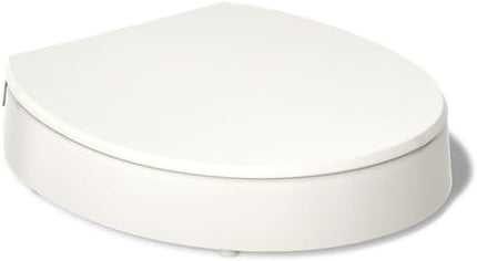 KOHLER 25876-96 Hyten 3" Height, Elevated Soft Close Round Toilet Seat, Contoured Seat with Grip-Tight Bumpers, Quick-Attach Hardware, Biscuit
