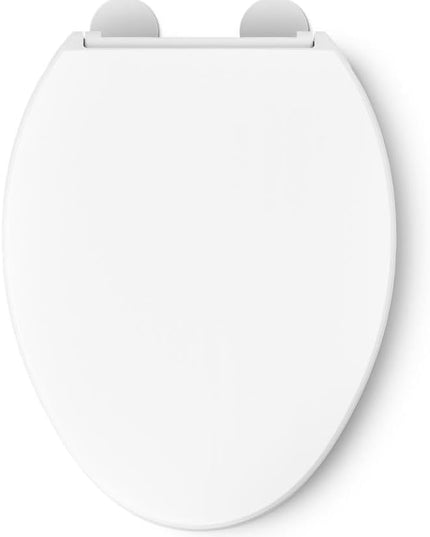 KOHLER 25875-0 Hyten 3" Height, Elevated Soft Close Elongated Toilet Seat, Contoured Seat with Grip-Tight Bumpers, Quick-Attach Hardware, No Slam Toilet Seat, White