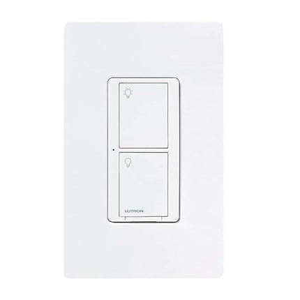 Lutron Caseta Original Smart Light Switch (Lutron Smart Hub Required), for Home, LED Lights, and Fans, 6 Amp, Single-Pole/3-Way, Neutral Required, PD-6ANS-WH, White, 4-Pack