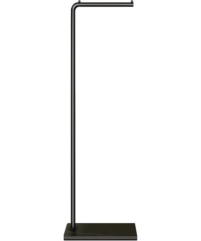 Metal Coat Rack, Modern Clothing Tree with Heavy-weight Slate Base, Small Coat Stand for Entryway/Bedroom/Hallway, Standing Plant Hanger, Matte Black
