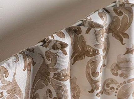 Maison d' Hermine Curtains for Living Room 100% Cotton 124 inch Length One Panel Light Filtering Curtains for Bedroom Windows with Rod and Loop Pockets Drapes (Allure, 50" W x 124" L)