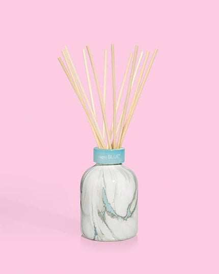 Capri Blue Reed Diffuser Set - Modern Marble Oil Diffuser, Sticks & Aroma Oil - Air Freshener for Home Decor - Blue Jean Scents (5.7 fl oz)