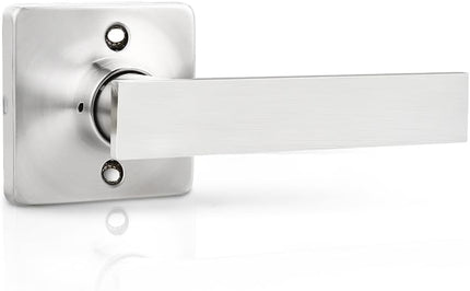 Mengico 2 Pack Interior Door Handles,Satin Nickel Modern Door Lever,Door Lever Interior Dummy Door Handle(No Latch)