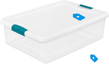 Latching Storage Box, See-Through Base, 32-Qt 14968006