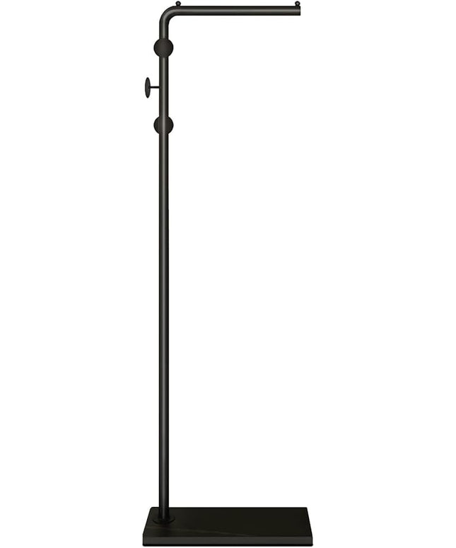 Metal Coat Rack Stand Black Coat Tree Free Standing with 3 Round Hooks Coat & Hat Hanger with Sturdy Slate Base for Entryway Hallway Porch