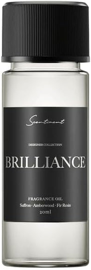 Scentiment Diffuser Oil - Brilliance Designer Collection | Aromatherapy Home Fragrance | Luxurious Scent with Notes of Saffron, Amberwood, Fir Resin (20 mL)