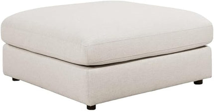 MAKLAINE 4-Piece Modern Fabric Upholstered Sectional with Ottoman in Beige