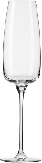 Krosno Modern Champagne Glasses, Set of 4, 7.4 Oz, Premium Crystalline Glass, Lead-free,Durable,Scratch-resistant, Ideal for Prosecco, Mimosas, Sparkling Wine, Scratch-resistant, Made in Europe