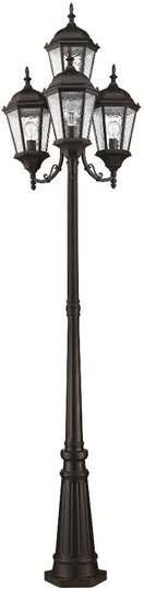 Livex Lighting 7557-07 Hamilton 4 Light Outdoor 4 Head Post, Bronze,25" x 24.5" x 28"