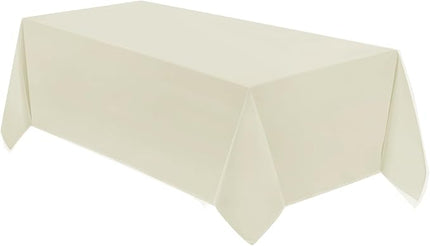 VidaFete 1 Pack Tablecloth 90 * 156inch Rectangle Table Cloth Polyester, Stain Wrinkle Resistant Polyester Dining Table Cover for Kitchen Dinning Party Wedding Tabletop Buffet Decoration(Ivory)