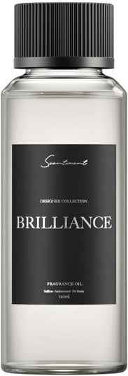 Scentiment Diffuser Oil - Brilliance Designer Collection | Aromatherapy Home Fragrance | Luxurious Scent with Notes of Saffron, Amberwood, Fir Resin (120 mL)