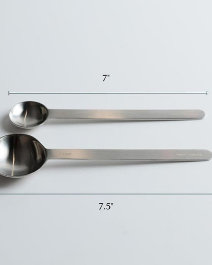 Naoki Matcha Stainless Steel Measuring Spoon/Scoop Matcha Set - 2g (1 teaspoon) and 6g (1 table spoon) Serving Of Matcha Powder