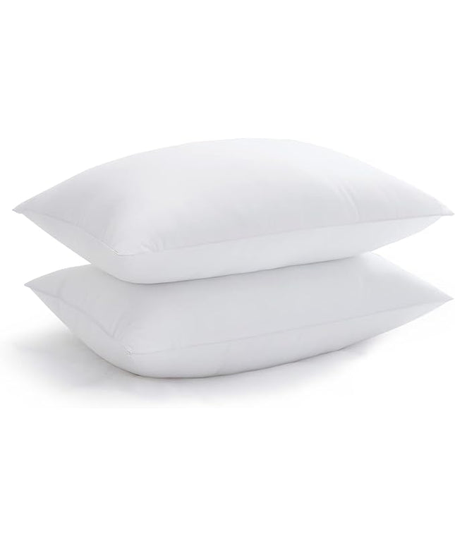 Acanva Bed Pillows for Sleeping, Cooling Hotel Quality with Premium Soft 3D Down Alternative Fill for Back, Stomach or Side Sleepers, King (Pack of 2), White