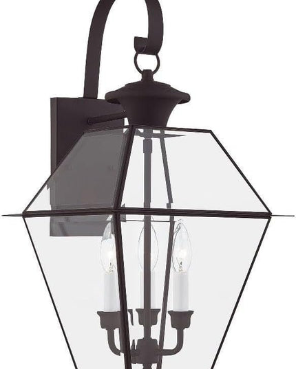 Livex Lighting 2381-07 Westover 3-Light Outdoor Wall Lantern, Bronze