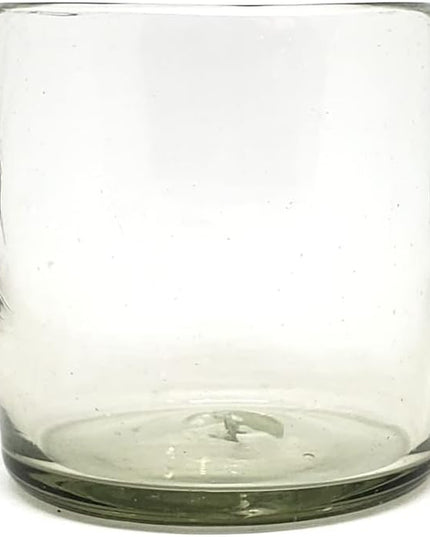 Clear 12 oz Large DOF Glasses (set of 6), Recycled Glass, Lead-free, Toxin-Free (12oz Large DOF)