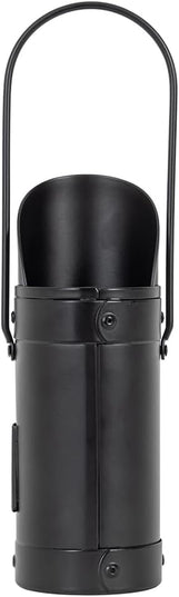 Modern Ember Match Stick Holder in Black | Decorative Metal Storage Bucket, Caddy, Basket for Long Matchsticks | Home Décor for Fireplace, Wood-Burning Stove, or BBQ Grill | Matches Not Included