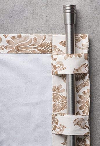 Maison d' Hermine Curtains for Living Room 100% Cotton 84 inch Length One Panel Light Filtering Curtains for Bedroom Windows with Rod and Loop Pockets Drapes (Allure, 50" W x 84" L)