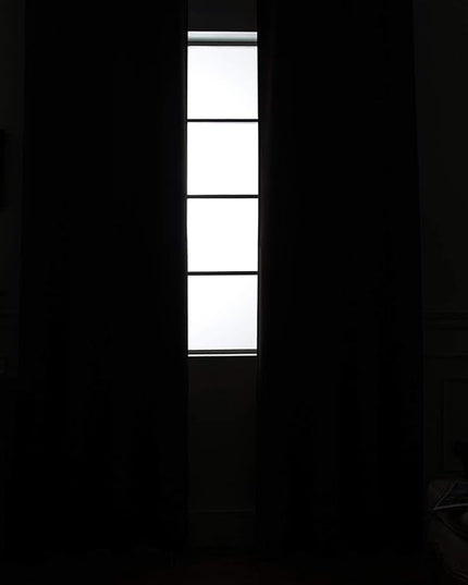 Yakamok 100% Blackout Curtains for Bedroom, 2 Thick Layers Thermal Insulated Grommet Total Blackout Drapes with Black Liner for Living Room (52Wx90L,Chocolate Brown, 2 Panels)