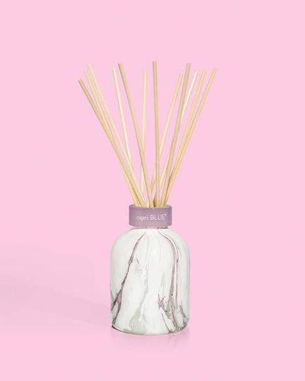 Capri Blue Modern Marble Reed Diffuser Set - Includes Reed Diffuser Sticks, Scented Oil & Glass Bottle - Luxury Scents for Bedroom Decor & Bathroom Air Freshener - Aloha Orchid (5.7 fl oz)
