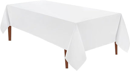 VidaFete 1 Pack Tablecloth 60 * 120inch Rectangle Table Cloth Polyester, Stain Wrinkle Resistant Dining Table Cover for Kitchen Dinning Party Wedding Rectangle Tabletop Buffet Decoration(White)
