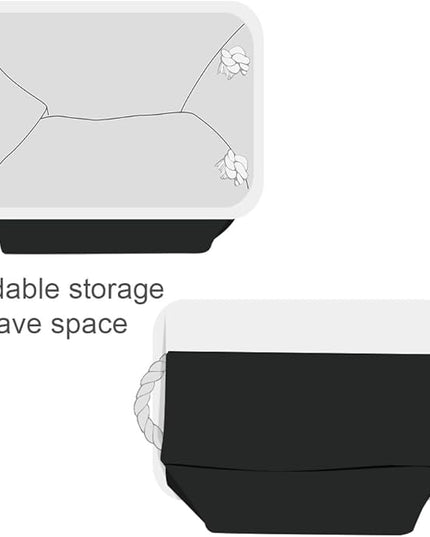 TheWarmHome Storage Basket for Gifts Empty - Large Cubes 3 Pack 15.8x11.8x11.8 inch Storage Bins for Organizing Book Cloth Bathroom Toy (White & Black)