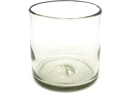 Clear 12 oz Large DOF Glasses (set of 6), Recycled Glass, Lead-free, Toxin-Free (12oz Large DOF)