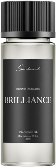 Scentiment Diffuser Oil - Brilliance Designer Collection | Aromatherapy Home Fragrance | Luxurious Scent with Notes of Saffron, Amberwood, Fir Resin (50 mL)