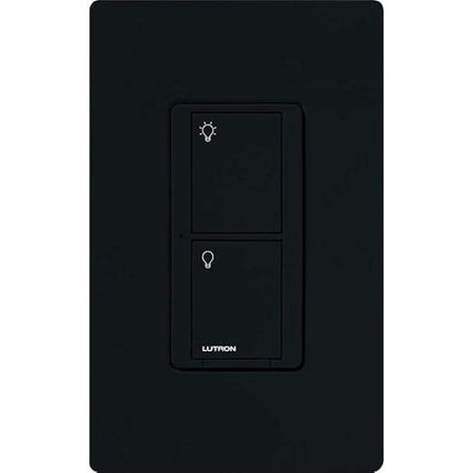 Lutron Caseta Original Smart Light Switch (Lutron Smart Hub Required), for Home, LED Lights, and Fans, 6 Amp, Single-Pole/3-Way, Neutral Required, PD-6ANS-BL, Black
