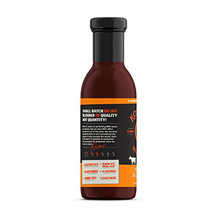 Kosmos Q Honey Jalapeno, Sweet & Spicy BBQ Sauce for Pork, Chicken, Brisket, Ribs & More, Made with Real Honey, Jalapeno & Peach, Thick Marinade & Dipping Sauce, Gluten Free, 15.5 Oz Bottle
