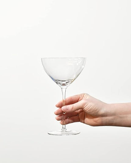 Krosno Martini Cocktail Glasses, Set of 6, 8.3 oz, Harmony Collection, Ideal for Cocktails, Frozen Desserts, Dishwasher Safe, Made in Europe