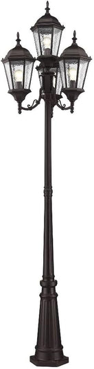 Livex Lighting 7557-07 Hamilton 4 Light Outdoor 4 Head Post, Bronze,25" x 24.5" x 28"