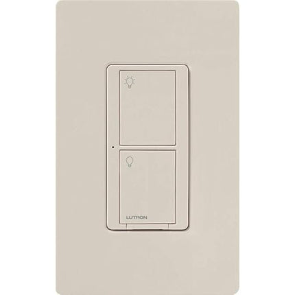 Lutron Caseta Original Smart Light Switch (Lutron Smart Hub Required), for Home, LED Lights, and Fans, 6 Amp, Single-Pole/3-Way, Neutral Required, PD-6ANS-LA, Almond, 3 Pack
