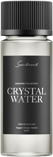 Scentiment Diffuser Oil - Crystal Water Designer Collection | Aromatherapy Home Fragrance | Luxurious Scent with Notes of Bergamot, Geranium, Patchouli (50 mL)