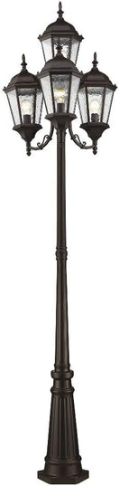Livex Lighting 7557-07 Hamilton 4 Light Outdoor 4 Head Post, Bronze,25" x 24.5" x 28"