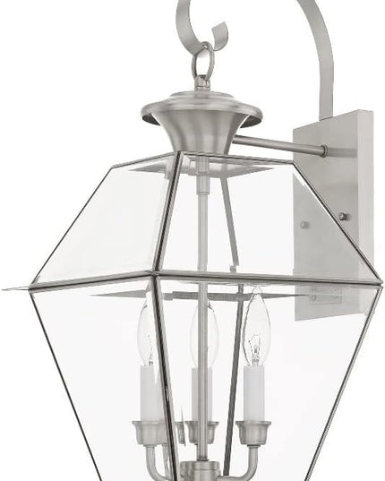 Livex Lighting 2381-07 Westover 3-Light Outdoor Wall Lantern, Bronze