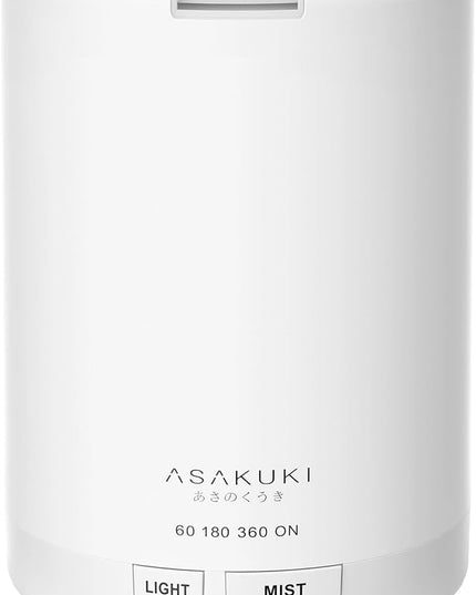 ASAKUKI Essential Oil Diffuser, 5-in-1 Quiet Humidifier, Home Fragrance Aroma Diffuser with 7 LED Color Changing Light and Auto-Off Switch (Pure White)