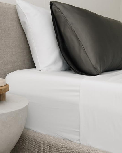 Cozy Earth King Pillowcases Set of 2 - Made of 100% Viscose from Bamboo, Ultra-Soft & Luxury, Woven from Naturally Breathable & Lightweight Fabric - Charcoal