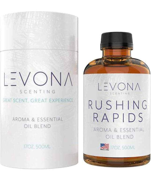 Levona Scent Essential Oils For Diffusers For Home: Hotel and Home Luxury Scents Oils For Diffuser - Rushing Rapids Scented Oil With Citrus Essential Oils And A Touch Of Vanilla Fragrance Oil - 500 Ml