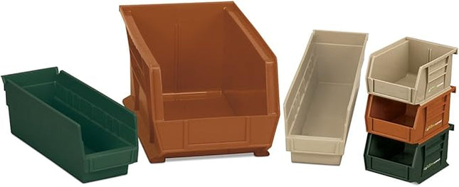 Akro-Mils 30150 12-Inch by 8-Inch by 4-Inch Plastic Nesting Shelf Bin Box, Hunter Green, Case of 12