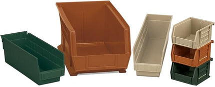 Akro-Mils 30150 12-Inch by 8-Inch by 4-Inch Plastic Nesting Shelf Bin Box, Sandstone, Case of 12