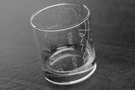Well Told Engraved Brooklyn New York Map Rocks Glass, Old Fashioned Whiskey Glass (11 oz, Clear) Etched Whiskey Glass, Gifts For Whiskey Lovers