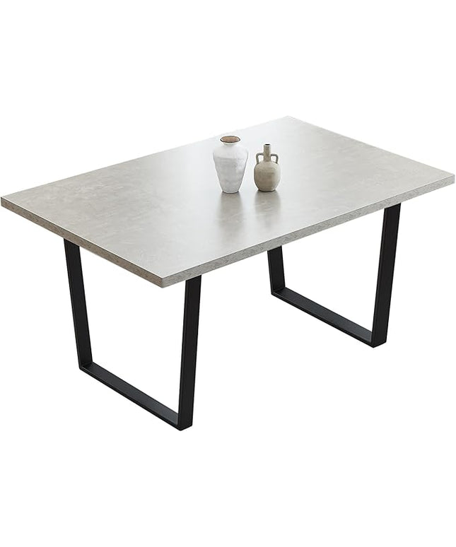 Rectangular Kitchen Dining Table, Space-Saving Rectangular Design, Thickened MDF Sturdy Structure, Suitable for Dining Room Kitchen Restaurant (Table)