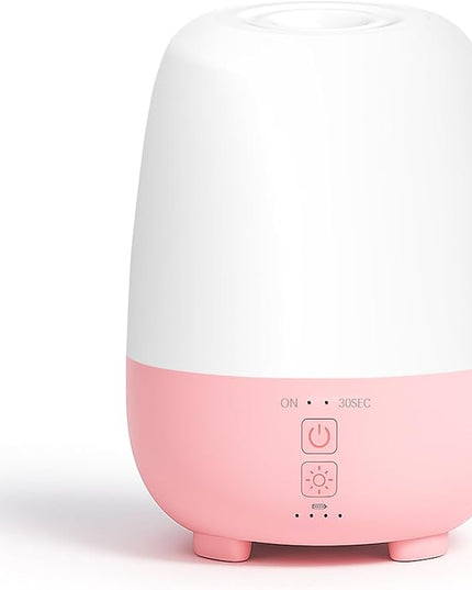 Cordless Essential Oil Diffuser 150ML, Rechargeable Battery, 7H Runtime, 7 LED Lights, Mini Portable Aromatherapy Diffuser for Home, Office, Bathroom, Travel