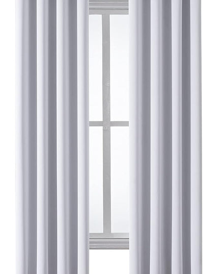 ChrisDowa Grommet Room Darkening Curtains for Bedroom and Living Room - 2 Panels Set Thermal Insulated Blackout Curtains (Greyish White, 52W x 72L)