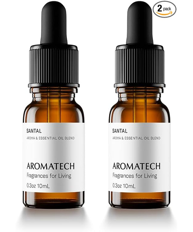 AromaTech Santal Fragrance Essential Oils - for Aroma Oil Scent Diffusers (0.33 FL Oz (Pack of 2), Santal)